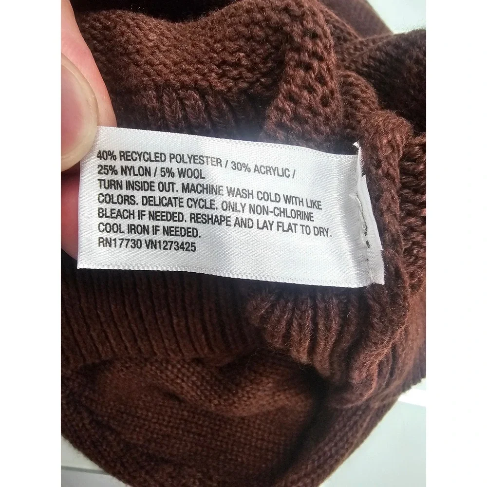A New Day Womens‎ Relaxed Pullover Sweater Brown Poly Blend Size 2XL Casual